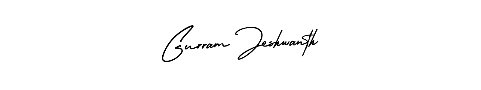 Gurram Jeshwanth stylish signature style. Best Handwritten Sign (AmerikaSignatureDemo-Regular) for my name. Handwritten Signature Collection Ideas for my name Gurram Jeshwanth. Gurram Jeshwanth signature style 3 images and pictures png