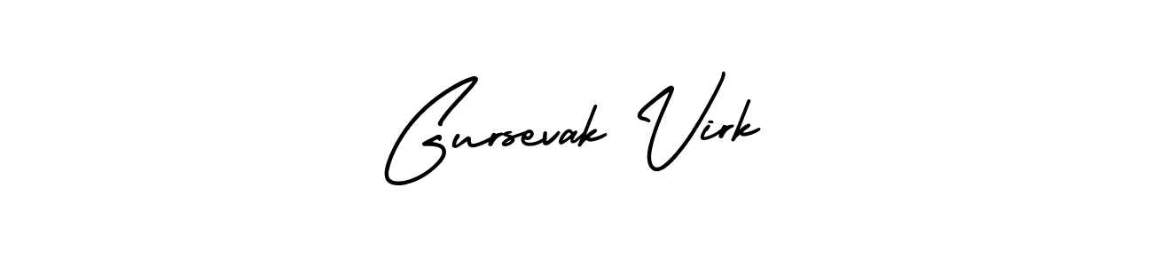 This is the best signature style for the Gursevak Virk name. Also you like these signature font (AmerikaSignatureDemo-Regular). Mix name signature. Gursevak Virk signature style 3 images and pictures png