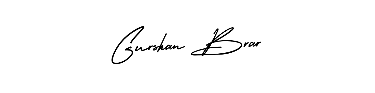 This is the best signature style for the Gurshan Brar name. Also you like these signature font (AmerikaSignatureDemo-Regular). Mix name signature. Gurshan Brar signature style 3 images and pictures png