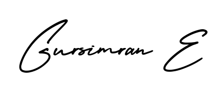 Explore multiple handwriting variations for Gursimran E including this stunning AmerikaSignatureDemo-Regular design. Free to use across all platforms. Gursimran E signature style 3 images and pictures png
