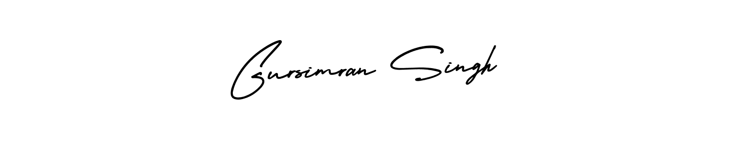 How to make Gursimran Singh name signature. Use AmerikaSignatureDemo-Regular style for creating short signs online. This is the latest handwritten sign. Gursimran Singh signature style 3 images and pictures png