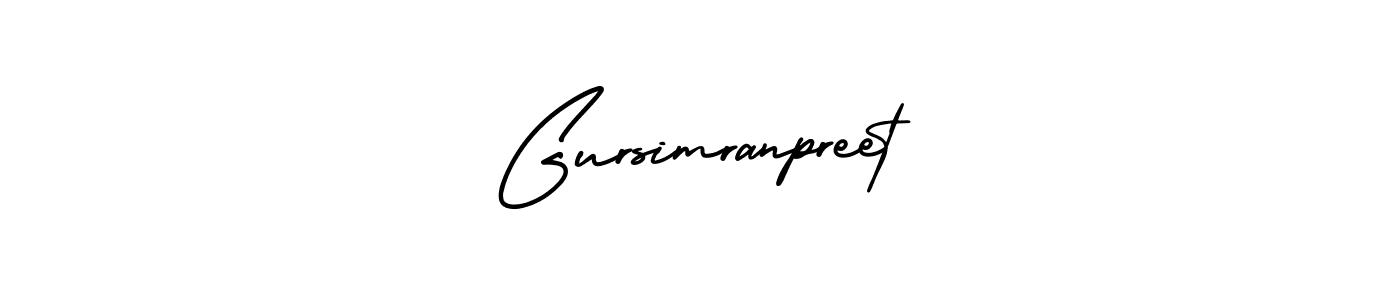 Make a beautiful signature design for name Gursimranpreet. With this signature (AmerikaSignatureDemo-Regular) style, you can create a handwritten signature for free. Gursimranpreet signature style 3 images and pictures png