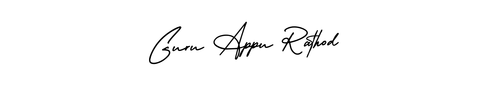 How to Draw Guru Appu Rathod signature style? AmerikaSignatureDemo-Regular is a latest design signature styles for name Guru Appu Rathod. Guru Appu Rathod signature style 3 images and pictures png