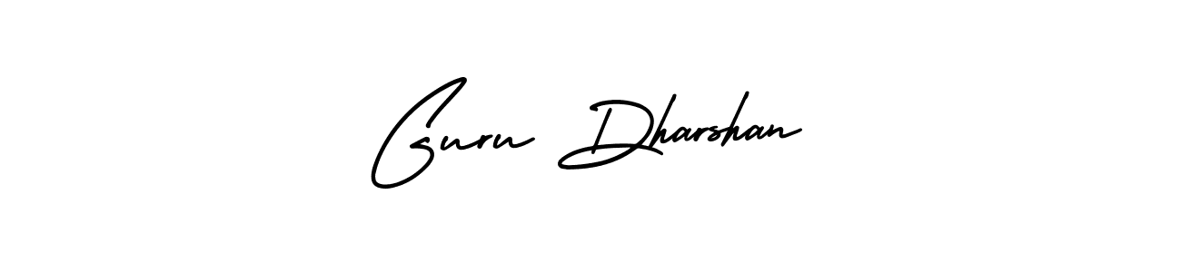 Use a signature maker to create a handwritten signature online. With this signature software, you can design (AmerikaSignatureDemo-Regular) your own signature for name Guru Dharshan. Guru Dharshan signature style 3 images and pictures png