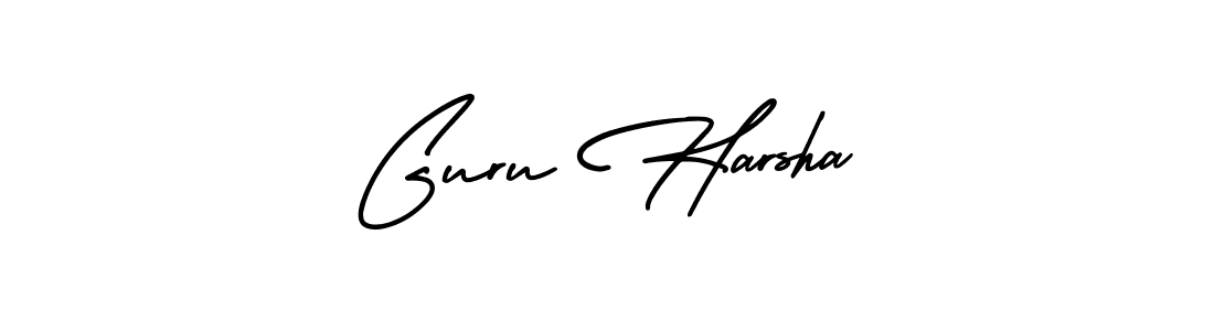 Guru Harsha stylish signature style. Best Handwritten Sign (AmerikaSignatureDemo-Regular) for my name. Handwritten Signature Collection Ideas for my name Guru Harsha. Guru Harsha signature style 3 images and pictures png