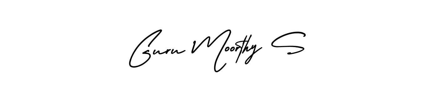 Create a beautiful signature design for name Guru Moorthy S. With this signature (AmerikaSignatureDemo-Regular) fonts, you can make a handwritten signature for free. Guru Moorthy S signature style 3 images and pictures png