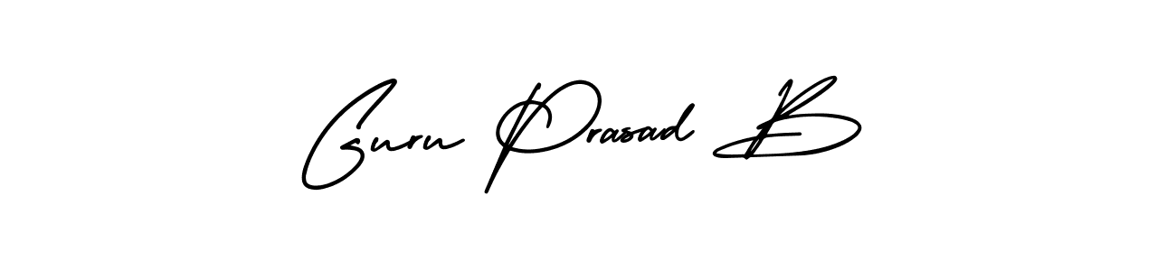 Use a signature maker to create a handwritten signature online. With this signature software, you can design (AmerikaSignatureDemo-Regular) your own signature for name Guru Prasad B. Guru Prasad B signature style 3 images and pictures png