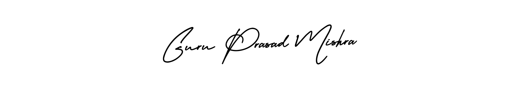 You should practise on your own different ways (AmerikaSignatureDemo-Regular) to write your name (Guru Prasad Mishra) in signature. don't let someone else do it for you. Guru Prasad Mishra signature style 3 images and pictures png