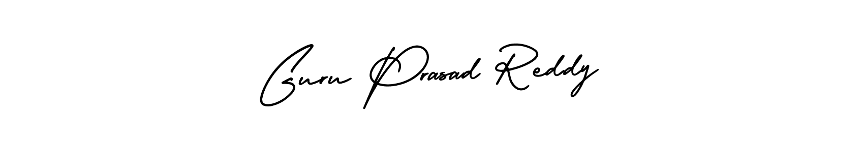 The best way (AmerikaSignatureDemo-Regular) to make a short signature is to pick only two or three words in your name. The name Guru Prasad Reddy include a total of six letters. For converting this name. Guru Prasad Reddy signature style 3 images and pictures png