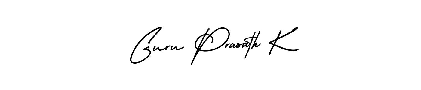 Also You can easily find your signature by using the search form. We will create Guru Prasath K name handwritten signature images for you free of cost using AmerikaSignatureDemo-Regular sign style. Guru Prasath K signature style 3 images and pictures png