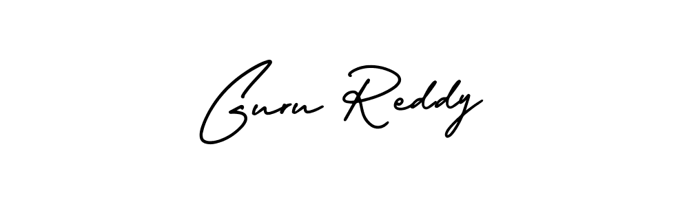 It looks lik you need a new signature style for name Guru Reddy. Design unique handwritten (AmerikaSignatureDemo-Regular) signature with our free signature maker in just a few clicks. Guru Reddy signature style 3 images and pictures png