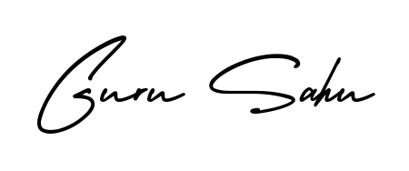 An effortless, minimalist signature concept for Guru Sahu using AmerikaSignatureDemo-Regular design. Clean lines that look great on any document. Guru Sahu signature style 3 images and pictures png
