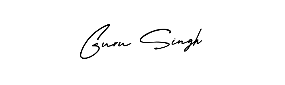 How to Draw Guru Singh signature style? AmerikaSignatureDemo-Regular is a latest design signature styles for name Guru Singh. Guru Singh signature style 3 images and pictures png