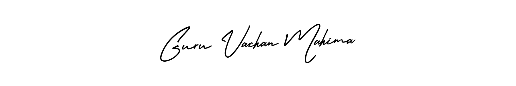 Make a beautiful signature design for name Guru Vachan Mahima. With this signature (AmerikaSignatureDemo-Regular) style, you can create a handwritten signature for free. Guru Vachan Mahima signature style 3 images and pictures png