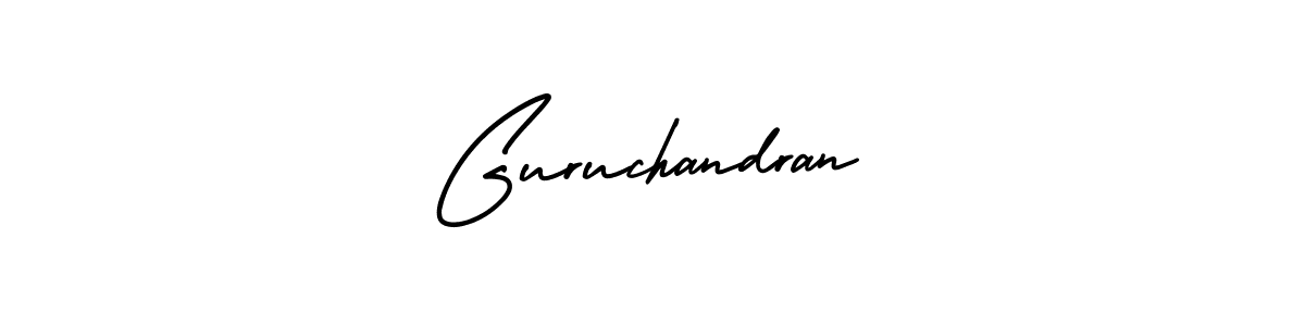 Guruchandran stylish signature style. Best Handwritten Sign (AmerikaSignatureDemo-Regular) for my name. Handwritten Signature Collection Ideas for my name Guruchandran. Guruchandran signature style 3 images and pictures png