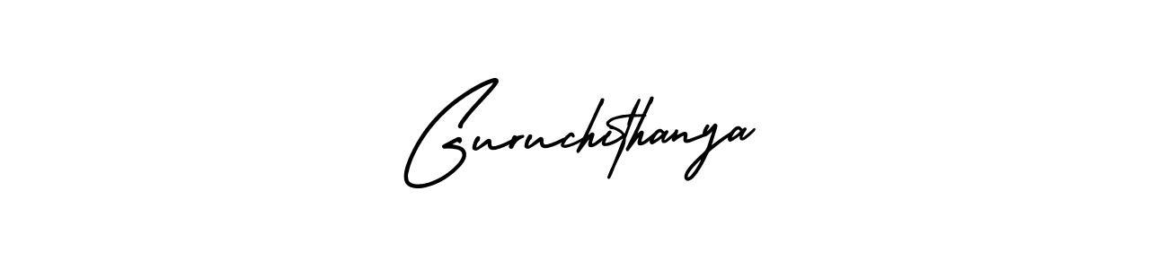 How to Draw Guruchithanya signature style? AmerikaSignatureDemo-Regular is a latest design signature styles for name Guruchithanya. Guruchithanya signature style 3 images and pictures png