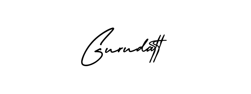 Use a signature maker to create a handwritten signature online. With this signature software, you can design (AmerikaSignatureDemo-Regular) your own signature for name Gurudatt. Gurudatt signature style 3 images and pictures png