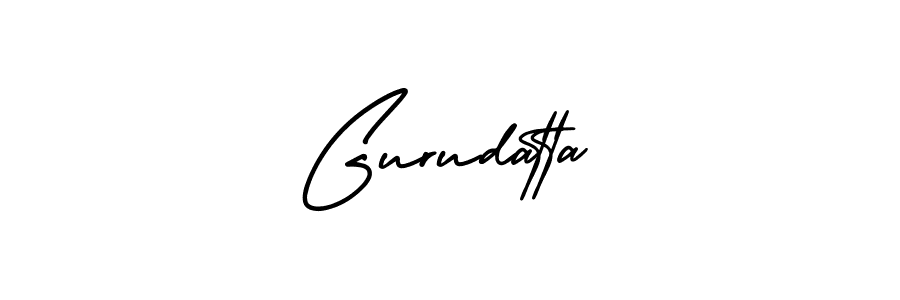 AmerikaSignatureDemo-Regular is a professional signature style that is perfect for those who want to add a touch of class to their signature. It is also a great choice for those who want to make their signature more unique. Get Gurudatta name to fancy signature for free. Gurudatta signature style 3 images and pictures png