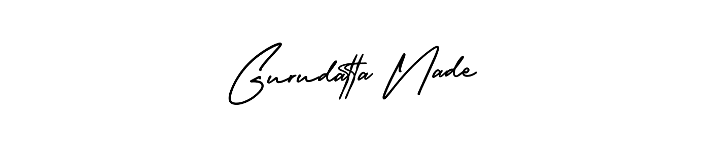 Similarly AmerikaSignatureDemo-Regular is the best handwritten signature design. Signature creator online .You can use it as an online autograph creator for name Gurudatta Nade. Gurudatta Nade signature style 3 images and pictures png