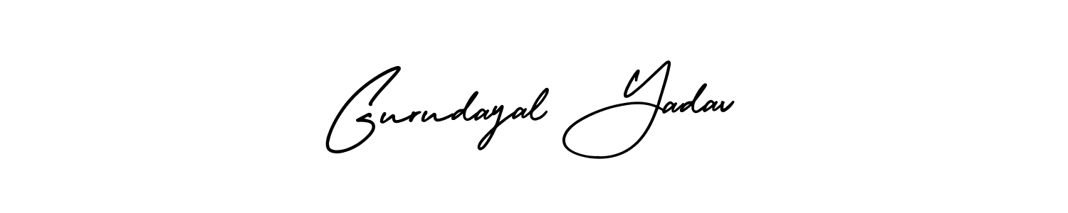 Gurudayal Yadav stylish signature style. Best Handwritten Sign (AmerikaSignatureDemo-Regular) for my name. Handwritten Signature Collection Ideas for my name Gurudayal Yadav. Gurudayal Yadav signature style 3 images and pictures png