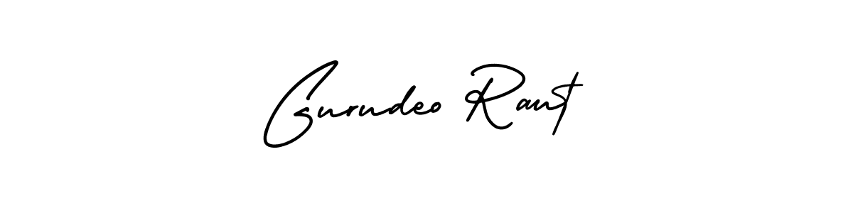 How to make Gurudeo Raut signature? AmerikaSignatureDemo-Regular is a professional autograph style. Create handwritten signature for Gurudeo Raut name. Gurudeo Raut signature style 3 images and pictures png