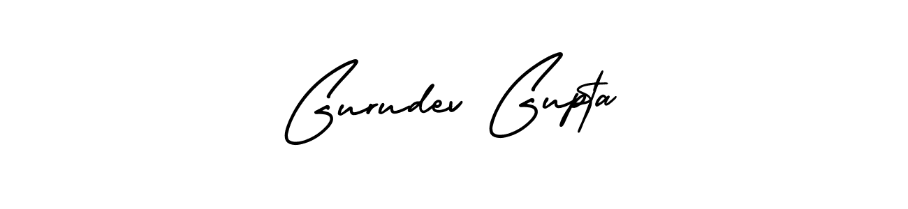 The best way (AmerikaSignatureDemo-Regular) to make a short signature is to pick only two or three words in your name. The name Gurudev Gupta include a total of six letters. For converting this name. Gurudev Gupta signature style 3 images and pictures png