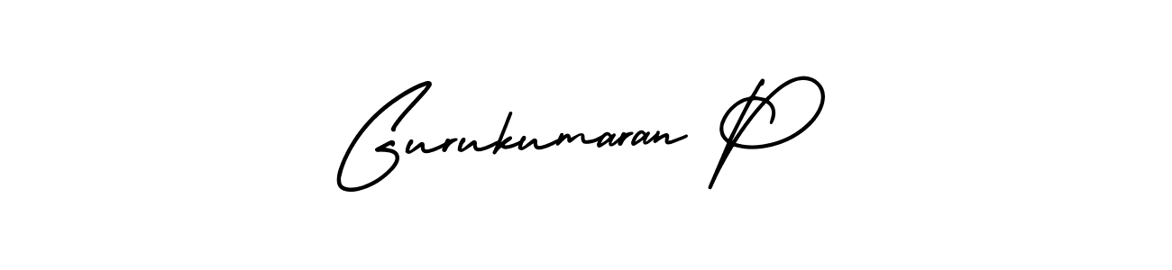 AmerikaSignatureDemo-Regular is a professional signature style that is perfect for those who want to add a touch of class to their signature. It is also a great choice for those who want to make their signature more unique. Get Gurukumaran P name to fancy signature for free. Gurukumaran P signature style 3 images and pictures png