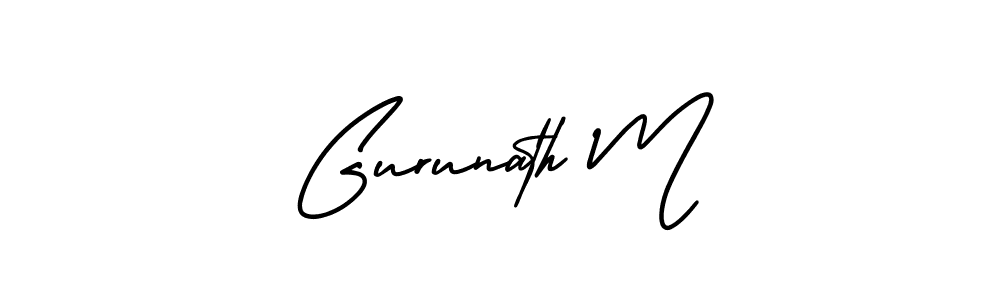 Make a short Gurunath M signature style. Manage your documents anywhere anytime using AmerikaSignatureDemo-Regular. Create and add eSignatures, submit forms, share and send files easily. Gurunath M signature style 3 images and pictures png