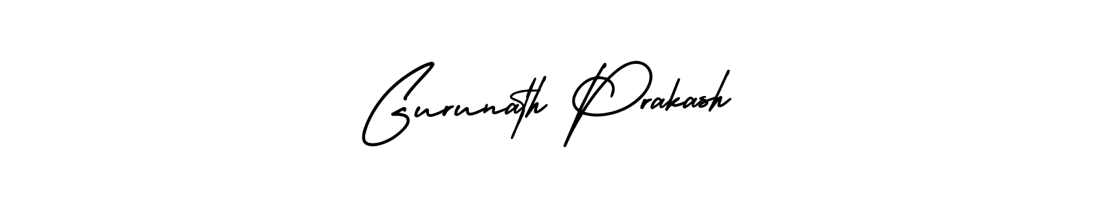 Use a signature maker to create a handwritten signature online. With this signature software, you can design (AmerikaSignatureDemo-Regular) your own signature for name Gurunath Prakash. Gurunath Prakash signature style 3 images and pictures png