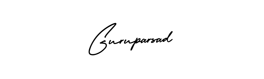 Design your own signature with our free online signature maker. With this signature software, you can create a handwritten (AmerikaSignatureDemo-Regular) signature for name Guruparsad. Guruparsad signature style 3 images and pictures png