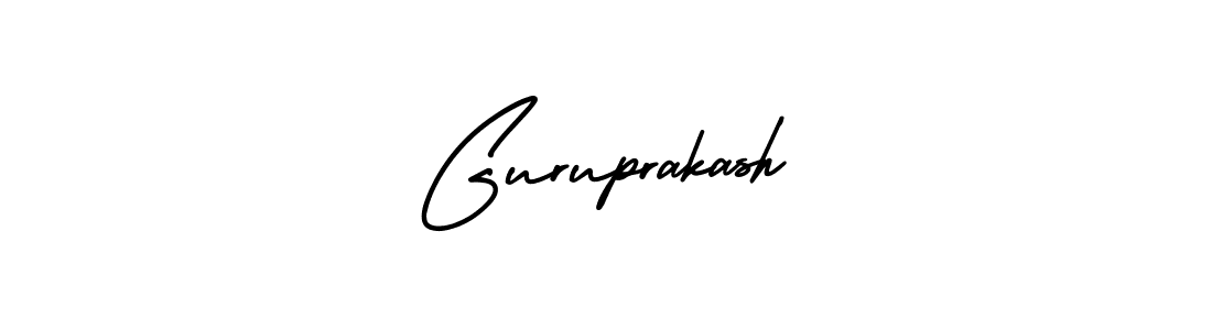 Best and Professional Signature Style for Guruprakash. AmerikaSignatureDemo-Regular Best Signature Style Collection. Guruprakash signature style 3 images and pictures png