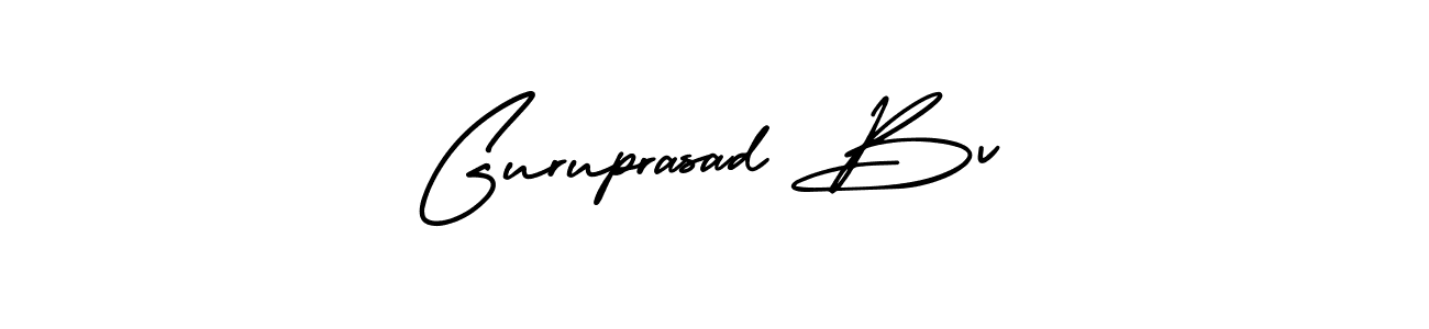 How to make Guruprasad Bv name signature. Use AmerikaSignatureDemo-Regular style for creating short signs online. This is the latest handwritten sign. Guruprasad Bv signature style 3 images and pictures png
