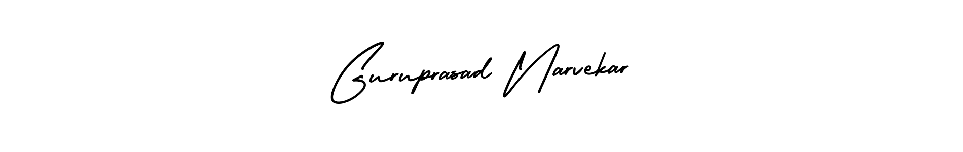 Make a beautiful signature design for name Guruprasad Narvekar. With this signature (AmerikaSignatureDemo-Regular) style, you can create a handwritten signature for free. Guruprasad Narvekar signature style 3 images and pictures png