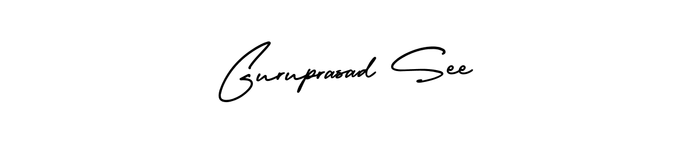 How to make Guruprasad See name signature. Use AmerikaSignatureDemo-Regular style for creating short signs online. This is the latest handwritten sign. Guruprasad See signature style 3 images and pictures png