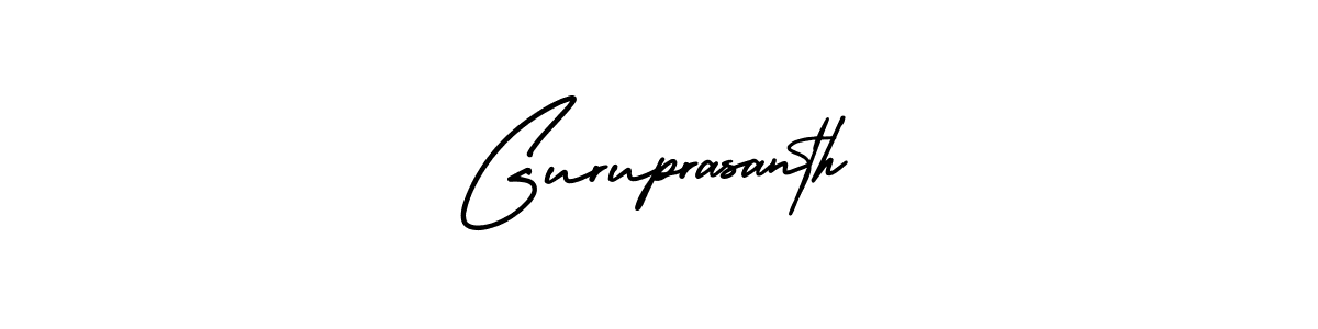 Create a beautiful signature design for name Guruprasanth. With this signature (AmerikaSignatureDemo-Regular) fonts, you can make a handwritten signature for free. Guruprasanth signature style 3 images and pictures png