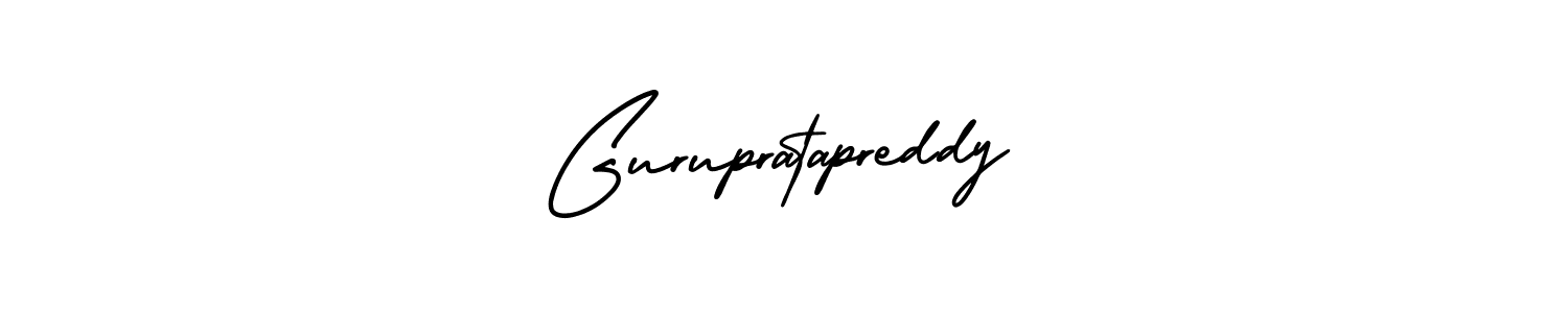 It looks lik you need a new signature style for name Gurupratapreddy. Design unique handwritten (AmerikaSignatureDemo-Regular) signature with our free signature maker in just a few clicks. Gurupratapreddy signature style 3 images and pictures png