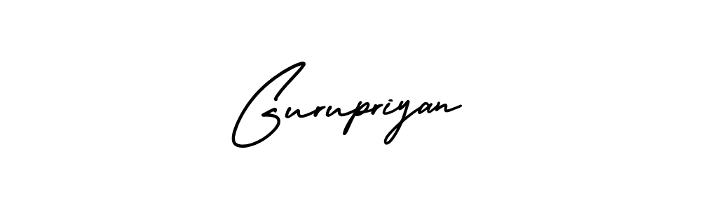 Gurupriyan stylish signature style. Best Handwritten Sign (AmerikaSignatureDemo-Regular) for my name. Handwritten Signature Collection Ideas for my name Gurupriyan. Gurupriyan signature style 3 images and pictures png