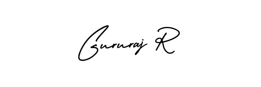 This is the best signature style for the Gururaj R name. Also you like these signature font (AmerikaSignatureDemo-Regular). Mix name signature. Gururaj R signature style 3 images and pictures png