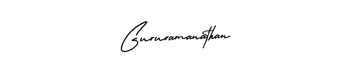 Gururamanathan stylish signature style. Best Handwritten Sign (AmerikaSignatureDemo-Regular) for my name. Handwritten Signature Collection Ideas for my name Gururamanathan. Gururamanathan signature style 3 images and pictures png