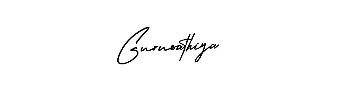 AmerikaSignatureDemo-Regular is a professional signature style that is perfect for those who want to add a touch of class to their signature. It is also a great choice for those who want to make their signature more unique. Get Gurusathiya name to fancy signature for free. Gurusathiya signature style 3 images and pictures png