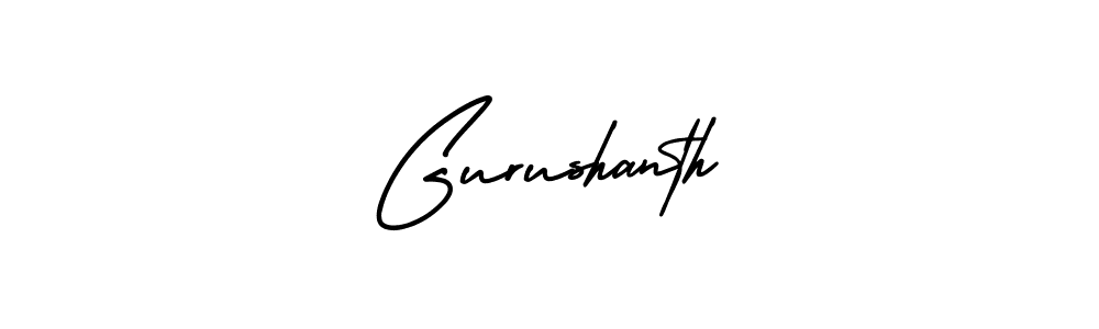 Use a signature maker to create a handwritten signature online. With this signature software, you can design (AmerikaSignatureDemo-Regular) your own signature for name Gurushanth. Gurushanth signature style 3 images and pictures png