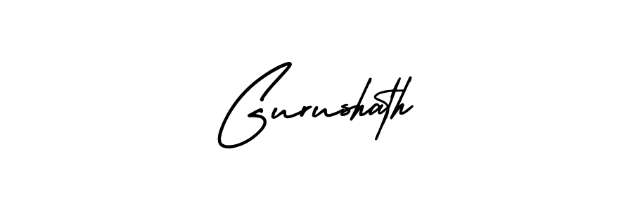 How to make Gurushath name signature. Use AmerikaSignatureDemo-Regular style for creating short signs online. This is the latest handwritten sign. Gurushath signature style 3 images and pictures png