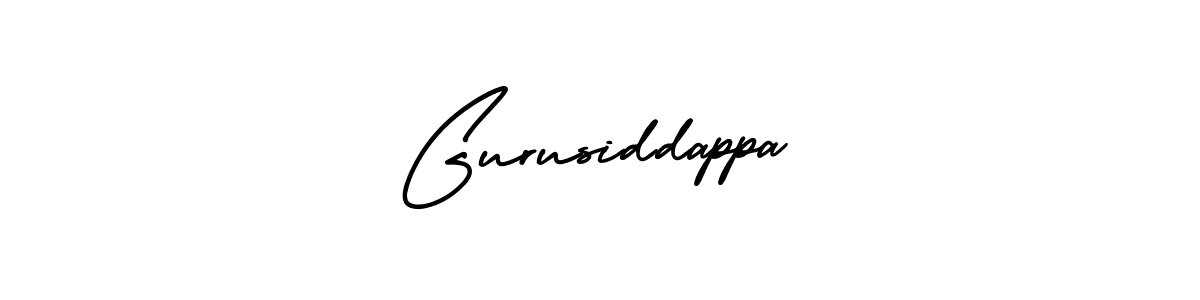 How to make Gurusiddappa name signature. Use AmerikaSignatureDemo-Regular style for creating short signs online. This is the latest handwritten sign. Gurusiddappa signature style 3 images and pictures png