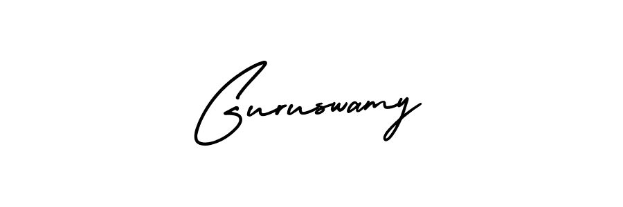 Make a beautiful signature design for name Guruswamy. With this signature (AmerikaSignatureDemo-Regular) style, you can create a handwritten signature for free. Guruswamy signature style 3 images and pictures png