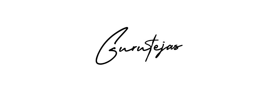 It looks lik you need a new signature style for name Gurutejas. Design unique handwritten (AmerikaSignatureDemo-Regular) signature with our free signature maker in just a few clicks. Gurutejas signature style 3 images and pictures png