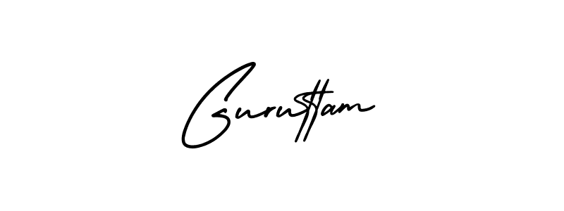 Create a beautiful signature design for name Guruttam. With this signature (AmerikaSignatureDemo-Regular) fonts, you can make a handwritten signature for free. Guruttam signature style 3 images and pictures png