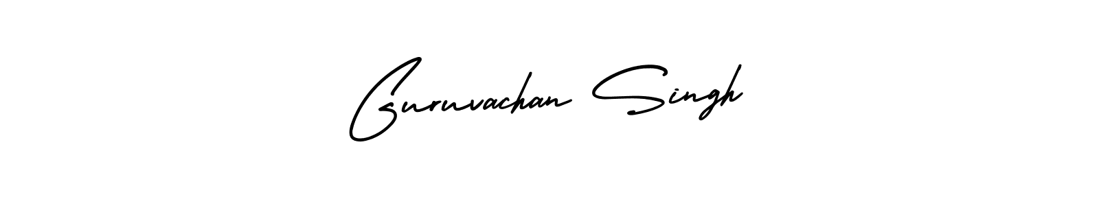 Create a beautiful signature design for name Guruvachan Singh. With this signature (AmerikaSignatureDemo-Regular) fonts, you can make a handwritten signature for free. Guruvachan Singh signature style 3 images and pictures png