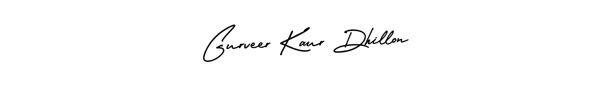 The best way (AmerikaSignatureDemo-Regular) to make a short signature is to pick only two or three words in your name. The name Gurveer Kaur Dhillon include a total of six letters. For converting this name. Gurveer Kaur Dhillon signature style 3 images and pictures png
