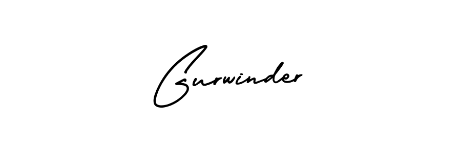 Gurwinder stylish signature style. Best Handwritten Sign (AmerikaSignatureDemo-Regular) for my name. Handwritten Signature Collection Ideas for my name Gurwinder. Gurwinder signature style 3 images and pictures png