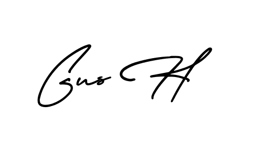 It looks lik you need a new signature style for name Gus H. Design unique handwritten (AmerikaSignatureDemo-Regular) signature with our free signature maker in just a few clicks. Gus H signature style 3 images and pictures png